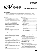 Yamaha EMX 640 Owner's manual