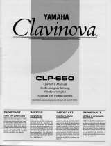 Yamaha CLP-650 Owner's manual