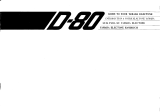 Yamaha D-80 Owner's manual