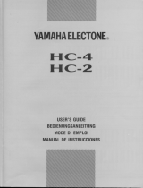 Yamaha Electone HC-2 User manual