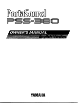 Yamaha PortaSound PSS-380 Owner's manual
