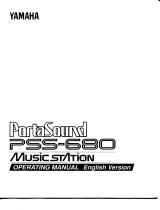 Yamaha PortaSound PSS-680 Owner's manual