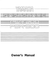 Yamaha PSR-300 Owner's manual