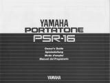 Yamaha Portatone PSR-16 User manual