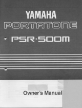 Yamaha PortaTone PSR-500M Owner's manual
