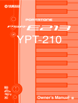 Yamaha YPT210 - Portable Keyboard w/ 61 Full-Size Keys Owner's manual