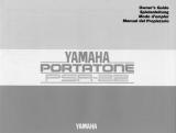 Yamaha Portatone PSR-22 Owner's manual