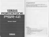 Yamaha PSR-41 Owner's manual