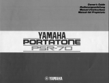 Yamaha PSR-70 Owner's manual