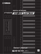 Yamaha PSR-E353 Owner's manual