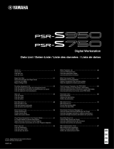 Yamaha PSR-S950 Datasheet