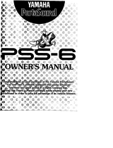 Yamaha PSS-6 Owner's manual