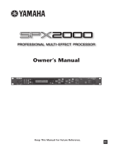Yamaha SPX2000 User manual
