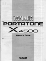 Yamaha Portatone X4500 Owner's manual