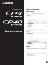 Yamaha CP40 Stage User manual