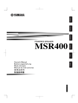 Yamaha MSR400 Owner's manual