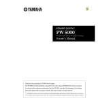 Yamaha PW5000 User manual