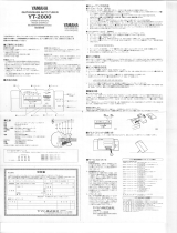 Yamaha YT-2000 Owner's manual