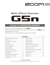 Zoom G5n User manual