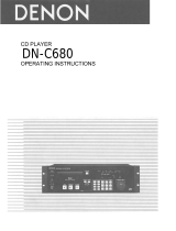 Denon CD Player DN-C680 User manual