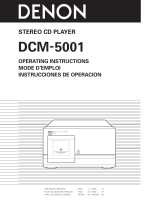 Denon DCM-5001 User manual