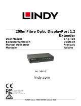 Lindy 200m Fibre Optic DisplayPort 1.2 Extender User manual