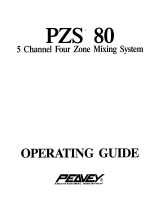 Peavey PZS 80 5 Channel Four Zone Mixing Owner's manual