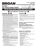 Broan ALLURE QS1 SERIES Instructions Manual