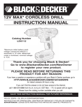 Black & Decker Cordless Drill User manual