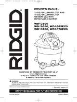 RIDGID WD1665 Owner's manual