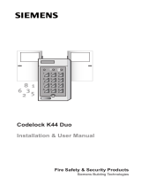 FAAC Codelock K44 Duo User manual