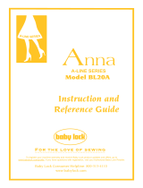 Baby Lock Anna - BL20A Owner's manual