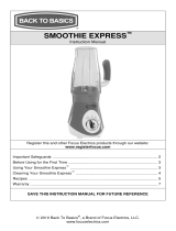 Back to Basics Chris Freytag Smoothie Express User manual