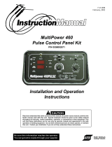 ESAB MultiPower 460 Pulse Control Panel Kit Operating instructions