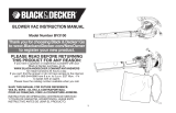 Black & Decker Blower BV3100R User manual