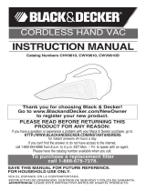 Black & Decker CWV9610 User manual