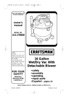 Craftsman 113.170660 User manual