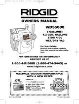 RIDGID WD55000 User manual