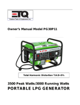 ETQ Liquid propane Portable Generator Owner's manual