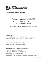 Schumacher PID-760 User manual