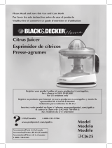 Black & Decker CJ625 User manual