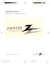 Zenith J3W41321A User manual