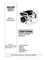 Craftsman D20346 User manual
