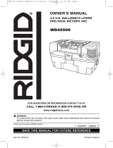RIDGID WD45500 Owner's manual