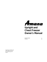 Amana Upright and Chest Freezer Owner's manual