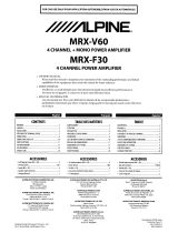 Alpine MRX-F30 Owner's manual