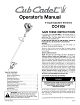 Cub Cadet CC4105 User manual
