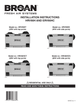 Broan HRV90HS Installation guide
