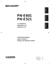 Sharp PN-E601 User manual