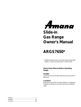 Amana MGS5752BDS - 30 Inch Slide-In Gas Range Owner's manual